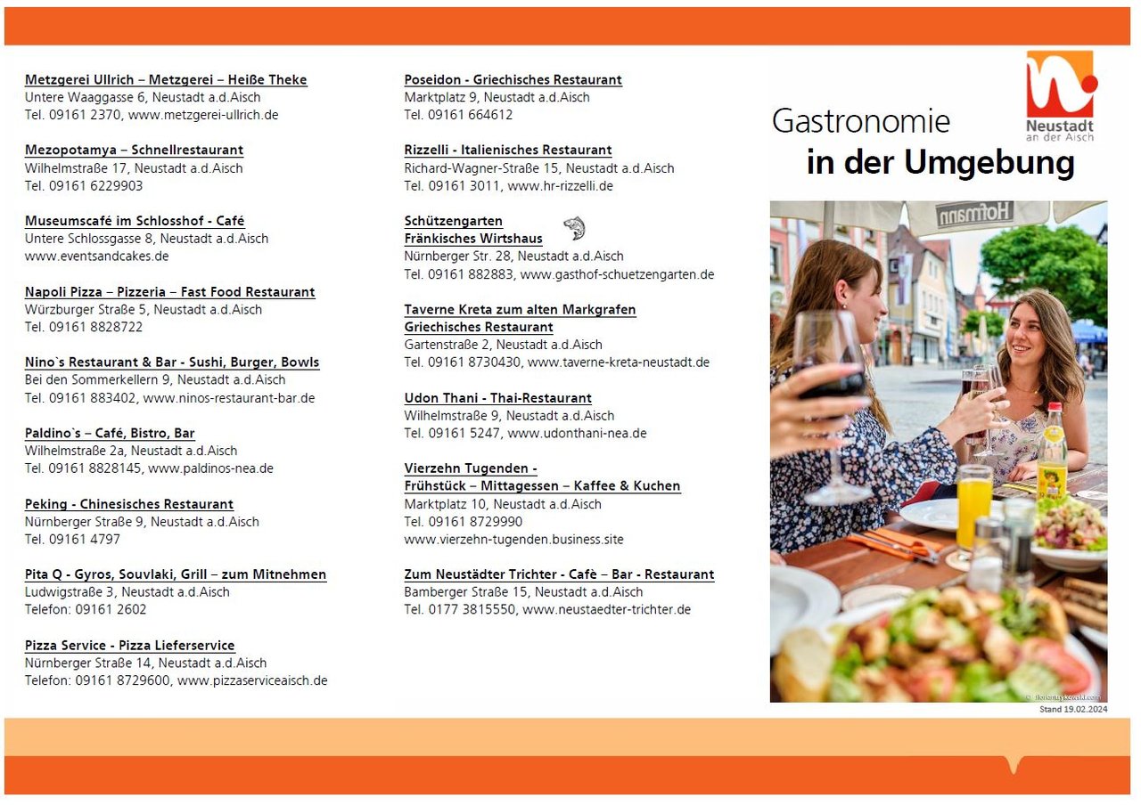 Screenshot Flyer Gastronomie in Neustadt Seite 1